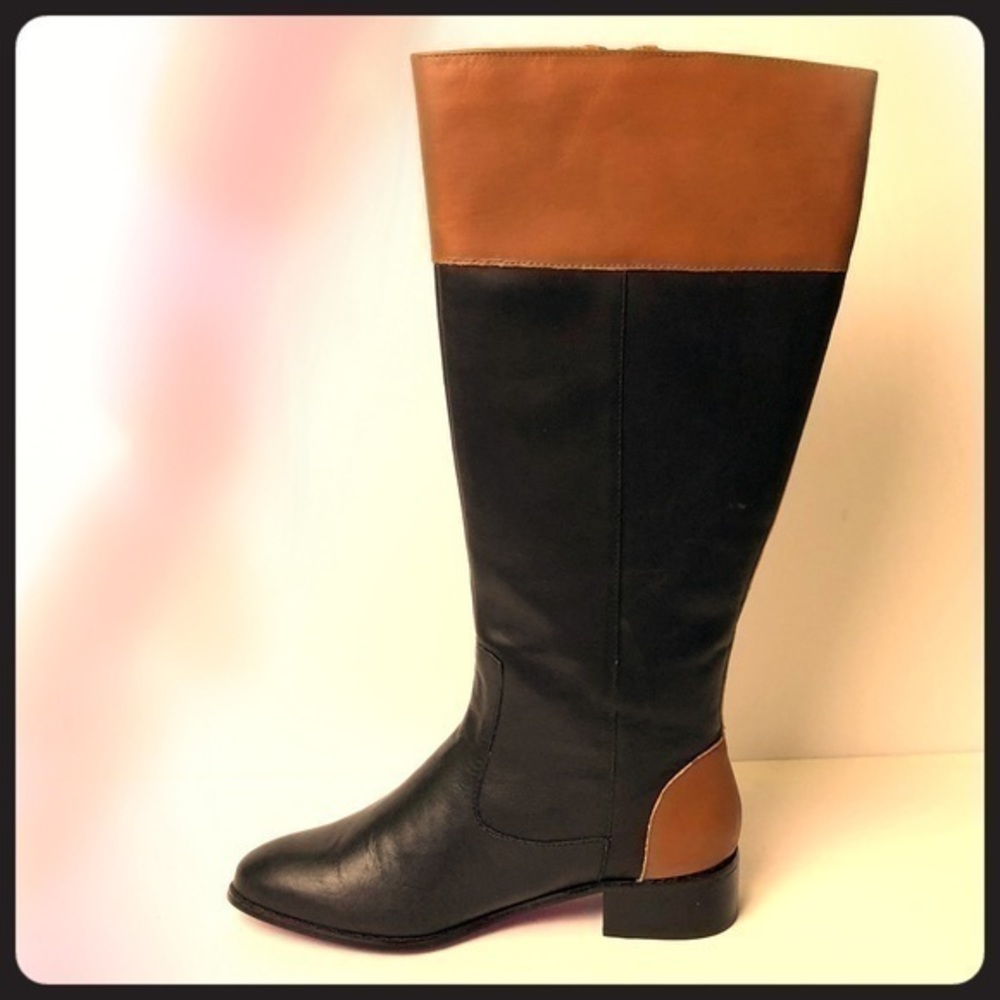 NWTB Wiggly London Knee High Leather Boots, 7